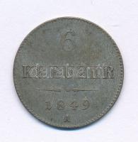 Ausztria 1849A 6kr Ag T:F patina Austria 1849A 6 Kreuzer Ag C:F patina Krause KM#2200