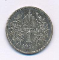 Ausztria 1914. 1K Ag "Ferenc József" T:VF patina Austria 1914. 1 Corona Ag "Franz Joseph" C:VF patina Krause KM#2820