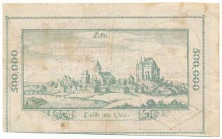 Német Birodalom / Weimari Köztársaság / Bad Tölz 1923. 500.000M szükségpénz vízjeles papíron "3...