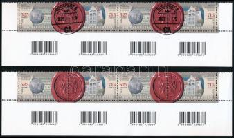 2023 Levéltári évfordulók 2 db ívsarki vonalkódos négyescsík