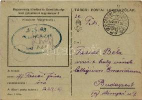 1942 Második világháborús tábori postai levelezőlap, a feladó saját kezű grafikájával / WWII Hungari...