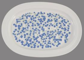 Melitta vintage gyümölcsleveses tál és kínáló, jelzett, hibátlan, 33x23 cm