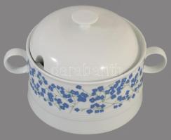 Melitta vintage gyümölcsleveses tál és kínáló, jelzett, hibátlan, 33x23 cm