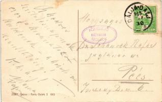 1913 Almás, Aljmas, Apfeldorf (Erdőd, Erdut); templom. Selzer és Rank kiadása / street view, church ...