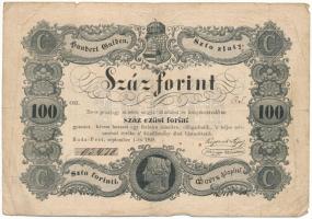 1848. 100Ft "Kossuth bankó", "OH 93478" T:VG Adamo G114