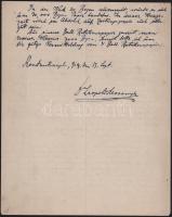 1919 Konst. Mosonyi Dénes Lipót (1874- 1948) nagyprépost, germanikus, kanonok, író. Német nyelvű lev...