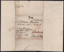 1836 Paulie Simon, née Mayer trencséni gyógyszertáros részére írt levél családi ügyekben 4 beírt old...