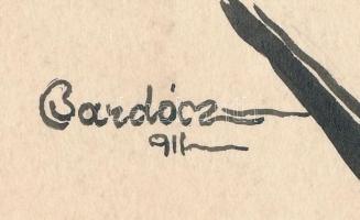 Bardócz Árpád (1882-1938): V. Károly császár portréja. Tus, papír. Jelzett. A Politikai Magyarország...