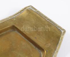 Szecessziós alpakka kínálótálca, 29x15 cm