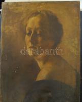 XX. sz. eleje azonosítatlan jelzéssel: Női porté, olaj-vászon (sérülések) 40x50 cm