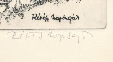 Révész Napsugár (1944-): Vitézek és árulók. Ocskay László elfogatása. Rézkarc, papír, jelzett, 20x29...