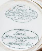 1919-1928 Lorenz Hutschenreuther váza. Terv.: Fritz Klee (1876-1976). Jelzett, hibátlan, m. 12 cm