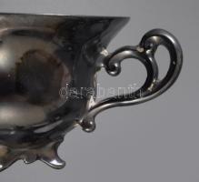 Waldershof antik ezüstözött 14 részes teás készlet. Jelzett, kopással, tejkiöntő nélkül, egy extra B...