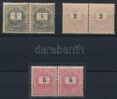 1889 3 db pár (2kr postatiszta / MNH)