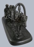 Vasily Fedorovich Torokin (1845-1912): Szánon utazó társaság. cca 1900, öntött vas, jelzett öntödei ...