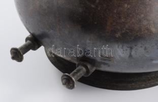 Antik ezüstözött teás kanna támasztó részekkel, m: 28 cm