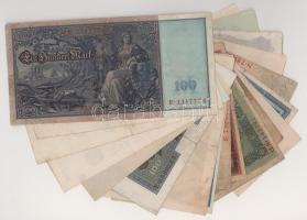 Vegyes 20db-os német inflációs bankjegy és papír szükségpénz tétel T:F,VG
Mixed 20pcs of German inf...