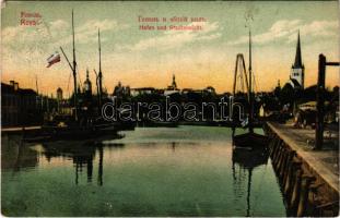 1913 Tallinn, Reval; Hafen und Stadtansicht. M. Lewinthal / port, view
