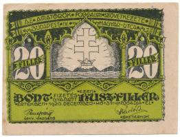 1920. Budapest 1920.12.31. 20f "Amatőrök Forgalmi Szövetkezete" T:VF sarokhajlások, fo. Adamo BUC-8.2