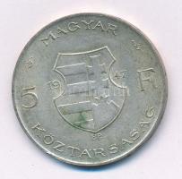 1947. 5Ft Ag "Kossuth" T:XF,VF patina Adamo F8.1