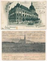 Budapest - 5 db RÉGI (1905 előtti) város képeslap, közte 1 litho