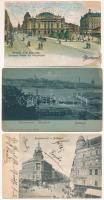 Budapest - 5 db RÉGI (1905 előtti) város képeslap, közte 1 litho