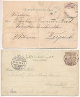 Budapest - 2 db RÉGI (1905 előtti) szecessziós-virágos litho város képeslap