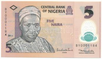 Nigéria 2011. 5N "BY0001184" T:UNC Nigeria 2011. 5 Naira "BY0001184" C:UNC Krause P#38