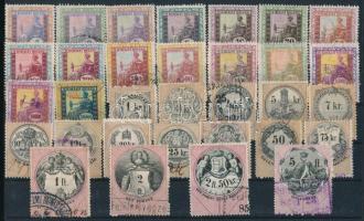 1880-1924 32 db régi magyar okmánybélyeg