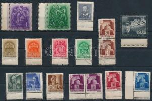 16 db bélyeg kettős fogazással a pengő időszakból