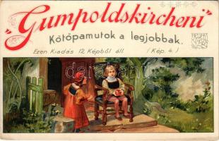 Gumpoldskircheni kötőpamutok a legjobbak 4. kép (Ezen kiadás 12 képből áll) / Austrian knitting yarns advertisement. Art Nouveau, litho (EK)
