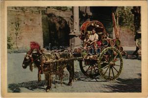 Roma, Rome; Carro da vino. Brügner / Italian folklore, wine cart (EK)