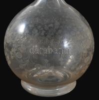 2 darab antik italos üveg dugóval, m: 32-34 cm