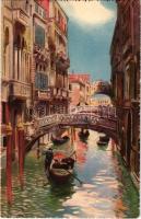 Venezia, Venice; Canale e Ponte dei Sospiri. A. Scrocchi / canal and the Bridge of Sighs (fl)