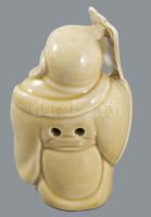 Kínai bölcs porcelán szobor, hibátlan, m: 12 cm