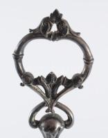 Szecessziós kínáló ezüstözött szereléke, m: 38 cm