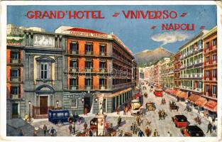 1930 Naples, Napoli; Grand Hotel Universo, Ristorante / hotel and restaurant, advertisement card (EM)