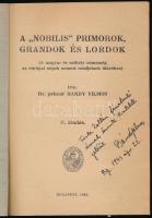 Bándy Vilmos, dr. primor: A "nobilis" primorok, grandok és lordok. (A magyar és székely ne...