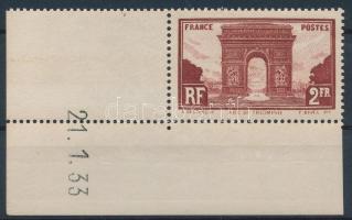 Franciaország 1933 Épületek ívsarki bélyeg dátumbélyegzéssel, Mi 263 (Yvert 258)