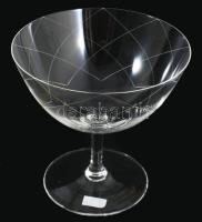 Antik talpas pohár készlet, 5 darab, hibátlan, m: 9,5 cm