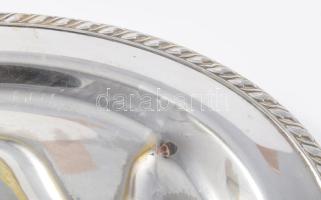 W.A. Rogers ezüstözött tálca, jelzett, kopással, 41x31 cm