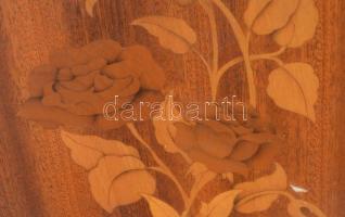 cca 1940, 2 darab art deco intarziás fatálca, kopással,cca 38x28 cm