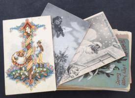 148 db főleg RÉGI motívum képeslap: húsvéti üdvözlőlapok, közte külföldi és irredenta lapok, 2 karácsony, kevés modern / 148 mainly pre-1945 motive postcards: Easter greeting cards, with foreign and irredenta cards, including a few modern ones