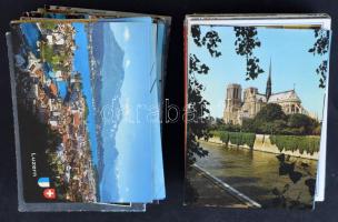175 db MODERN külföldi város képeslap + 4 db képeslapfüzet / 175 MODERN foreign town-view postcards + 4 postcard booklets