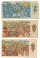 Csehszlovákia 1986. 10K (2x) + 1988. 20K T:F,VG
Czechoslovakia 1986. 10 Korun (2x) + 1988. 20 Korun...