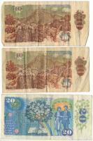 Csehszlovákia 1986. 10K (2x) + 1988. 20K T:F,VG
Czechoslovakia 1986. 10 Korun (2x) + 1988. 20 Korun...