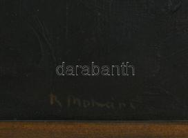 Rezes Molnár Lajos (1896-1989): Lány babával. Olaj, vászon, jelzett. Hátoldalán Róna Miklós Képszalo...