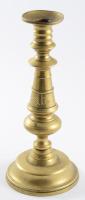 cca 1850 viktoriánus bronz gyertyatartó, m: 25 cm