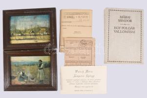 Banánosládányi papírrégiség tétel vegyesen, átnézni való érdekes anyag