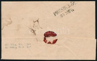 1839 Levél 4kr portóval "GÜNS" - Pozsony